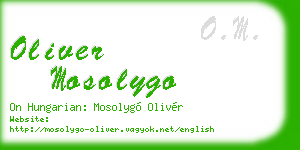 oliver mosolygo business card