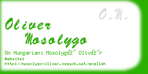 oliver mosolygo business card